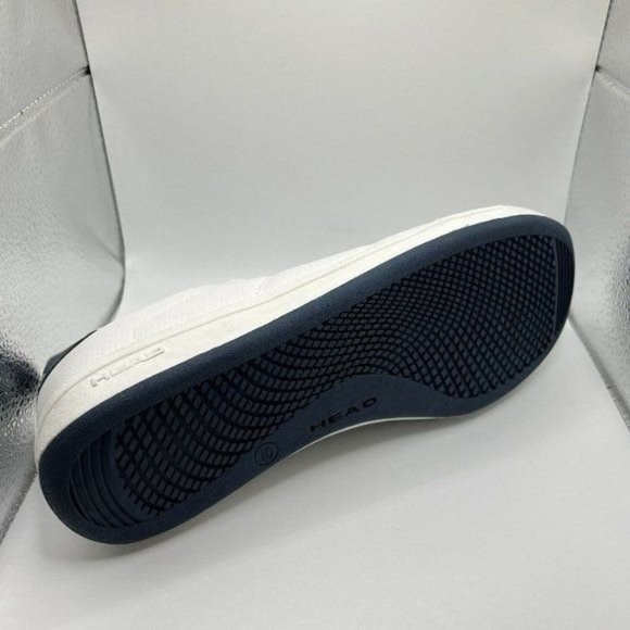 Only 1 Right Foot Men's Shoes Head  White Navy Heather Slip Resistant Size 10 - Picture 4 of 10